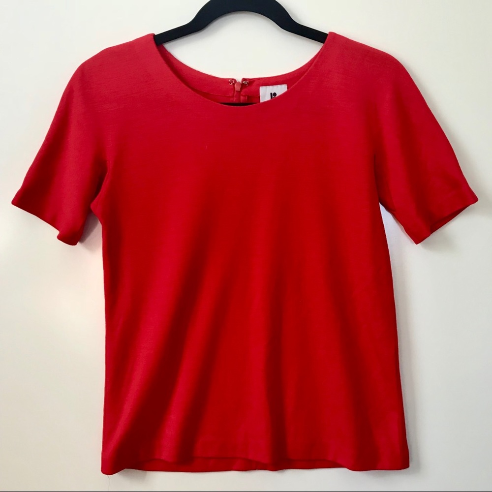Lisa Perry Red Short Sleeve Top - Size 2